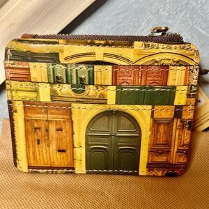 NWT Patricia Nash Cassis Leather Doorways to Italy ID Wallet